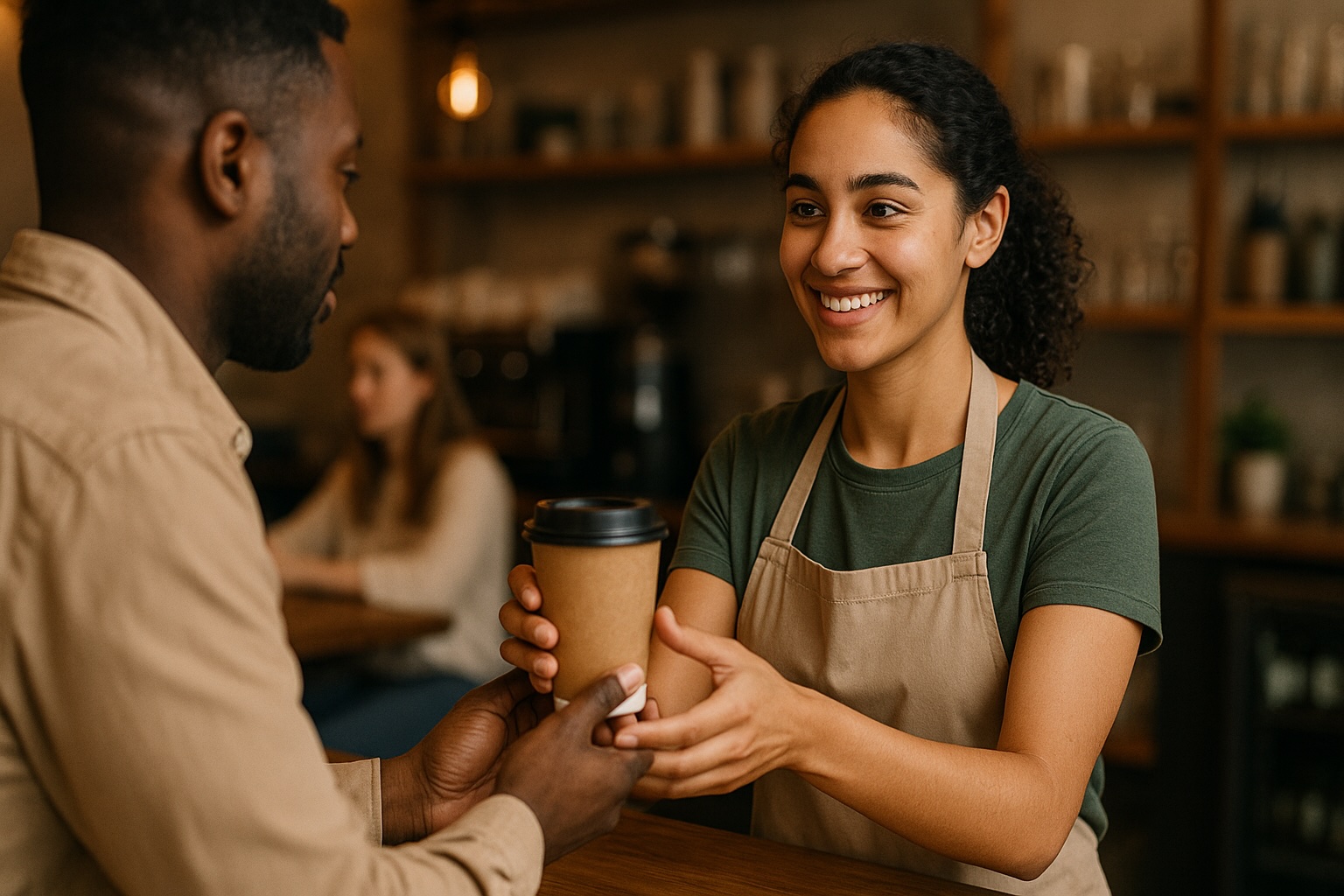 Coffee shop using Mobile Table Tech